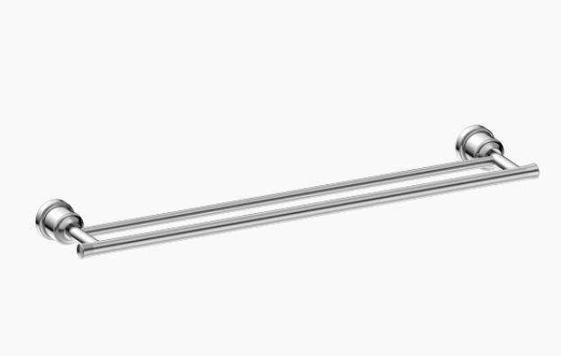 NERO YORK DOUBLE TOWEL RAIL 600MM