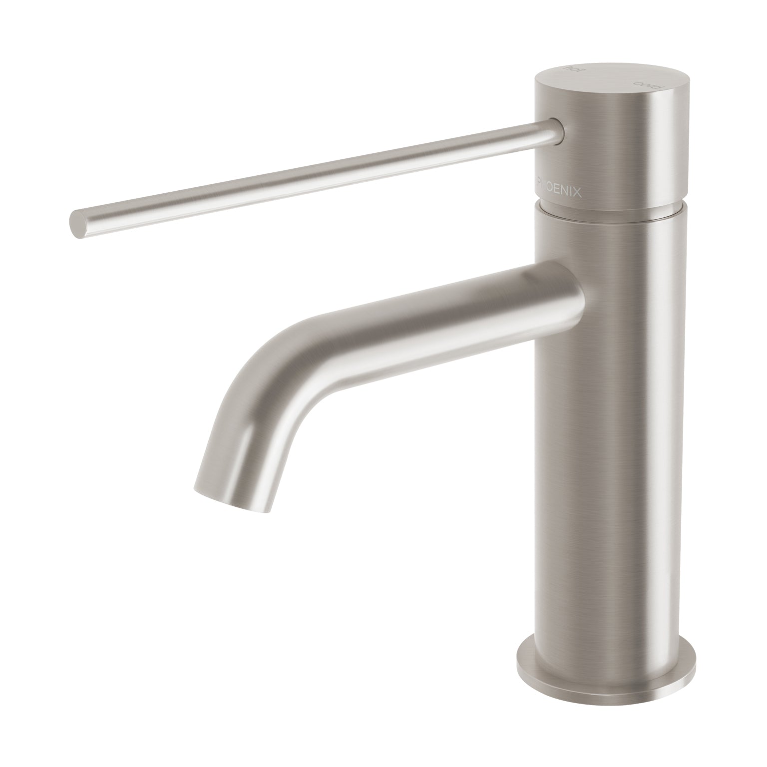 Vivid Slimline Basin Mixer Curved Outlet with Extended Lever