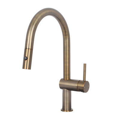 Mimi Cove Pull Out Kitchen Mixer Antique Brass