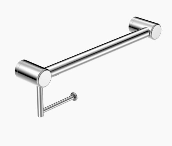 Nero Mecca Care 32mm Grab Rail With Toilet Roll Holder 450mm