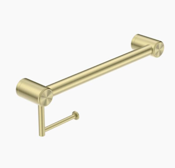 Nero Mecca Care 32mm Grab Rail With Toilet Roll Holder 450mm