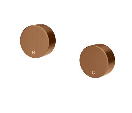 Meir Circular Wall Taps Lustre Bronze