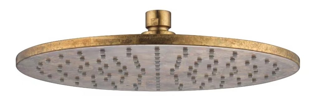 Bella Vista Mica Shower Head Aged Accelerated Living Brass