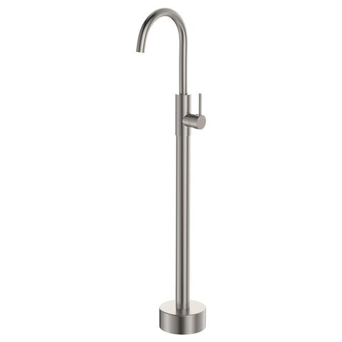 Fienza Kaya Floor Mounted Bath Mixer Brushed Nickel