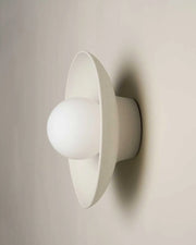 Ceramic Wall Dish Sconce Light - Stone