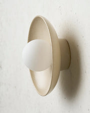 Ceramic Wall Dish Sconce Light - Sand