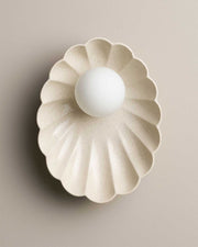Ceramic Wall Oyster Sconce Light - Poppyseed