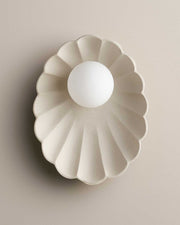 Ceramic Wall Oyster Sconce Light - Stone