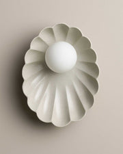 Ceramic Wall Oyster Sconce Light - Shale
