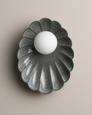 Ceramic Wall Oyster Sconce Light - Storm