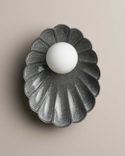 Ceramic Wall Oyster Sconce Light - Storm