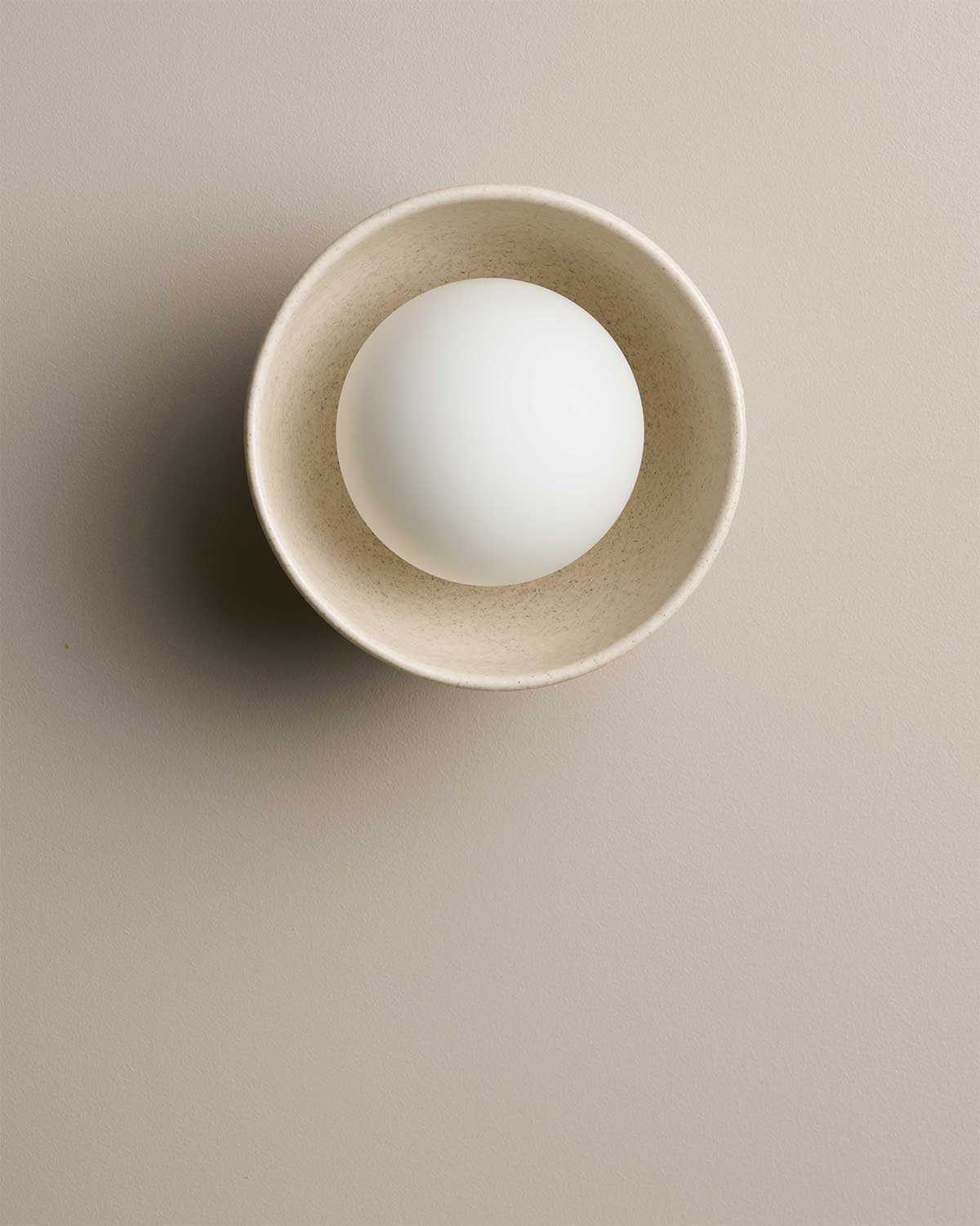 Ceramic Wall Bowl Sconce Light - Poppyseed