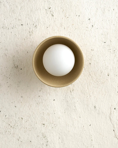 Ceramic Wall Bowl Sconce Light - Sand