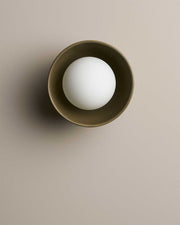 Ceramic Wall Bowl Sconce Light - Olive