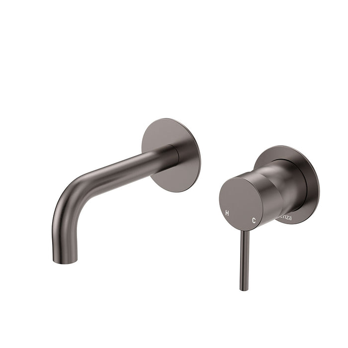Fienza Kaya Basin/Bath Wall Mixer Set 130mm Gun Metal