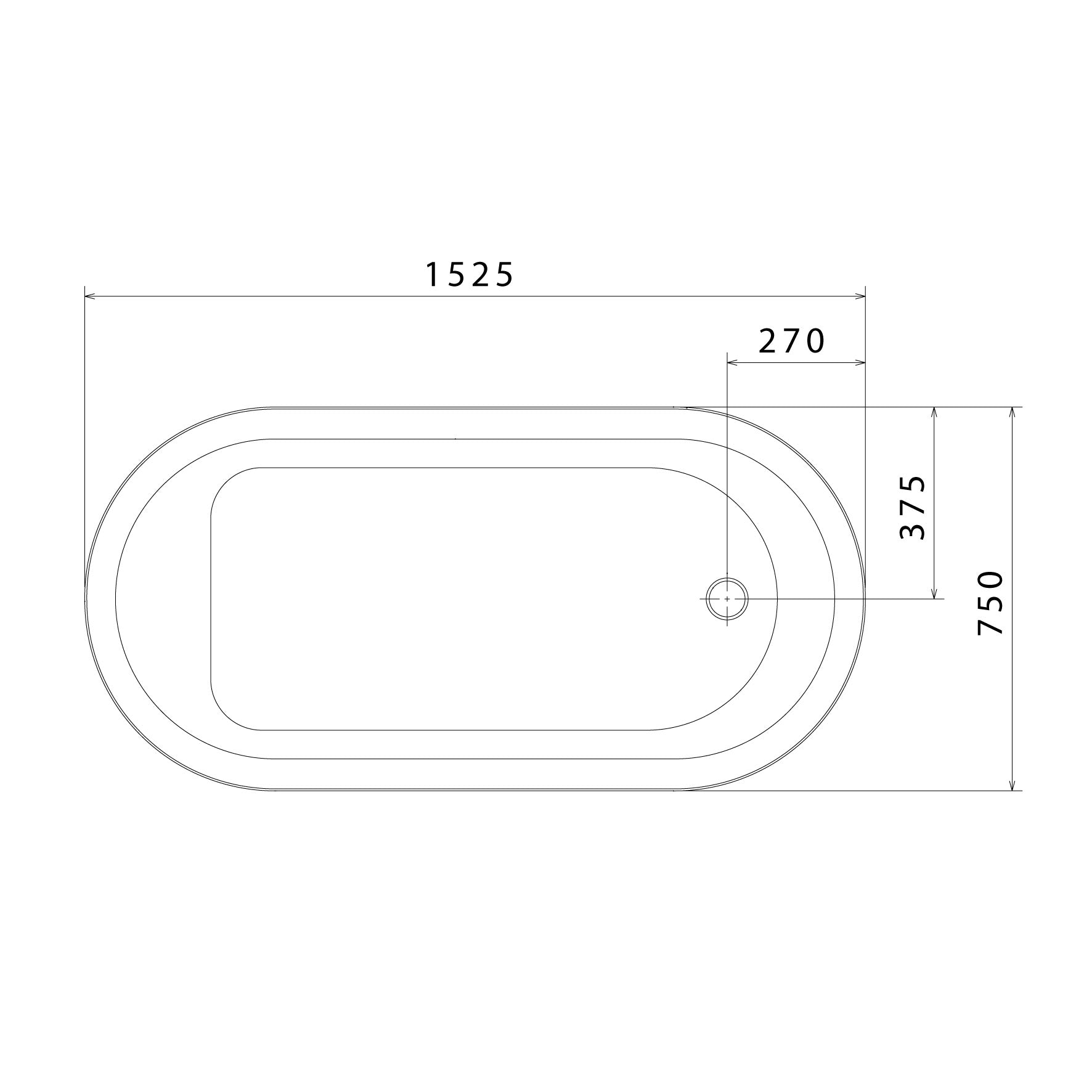 Caroma Classic 1500 Island Bath