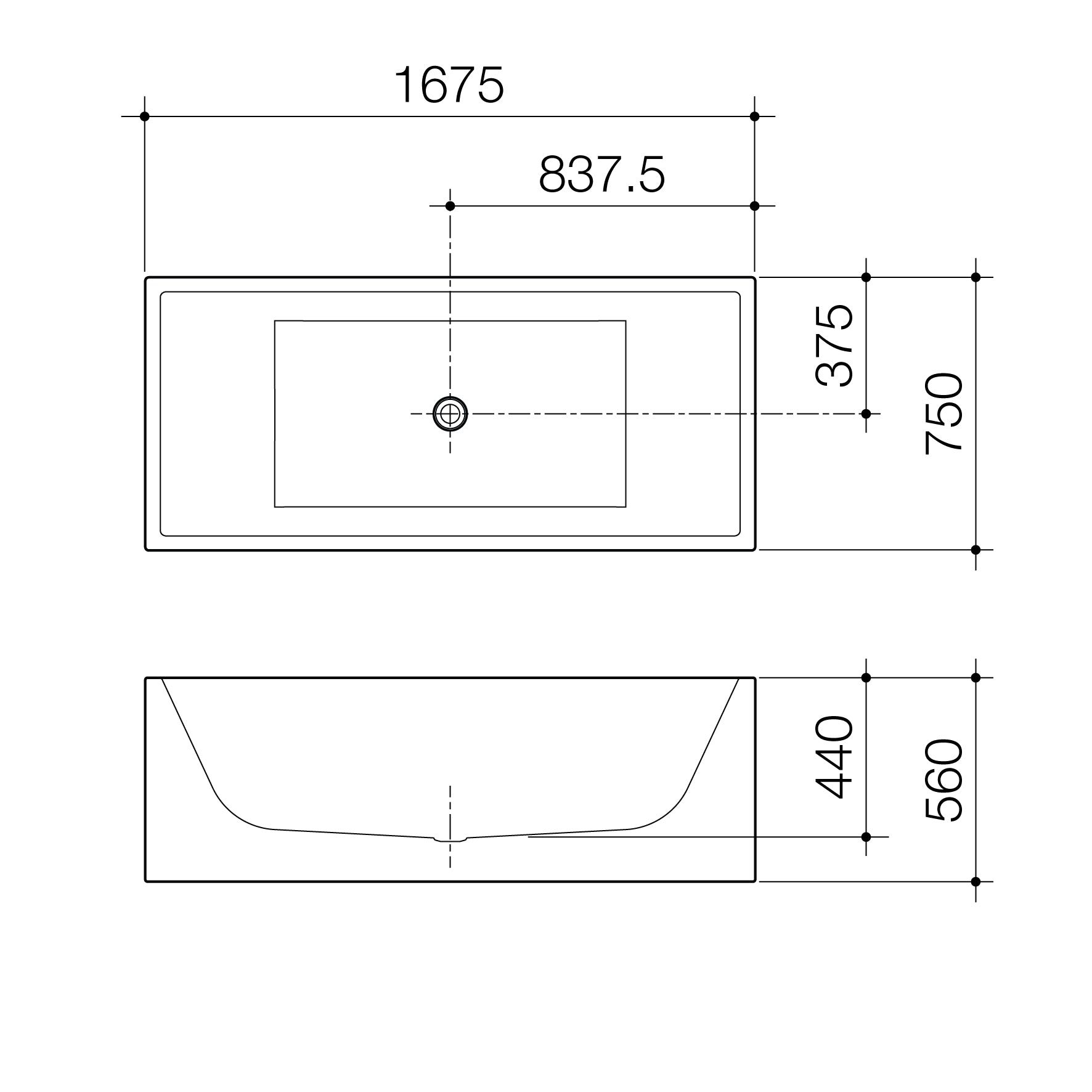Caroma Liano 1675 Freestanding Bath