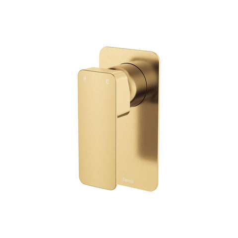 Fienza Tono Wall Mixer Rectangular Plate Urban Brass