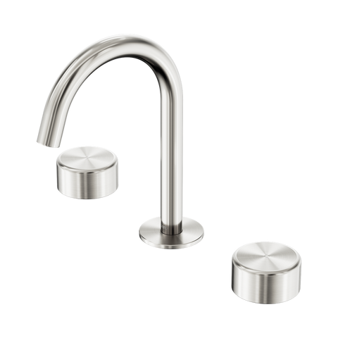 Nero Serenity Basin Set Arc Spout With Metal Handle Brushed Nickel