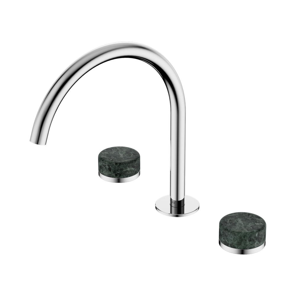 Nero Serenity Bath/Kitchen Set Arc Spout With Verde Alpi Handle Chrome