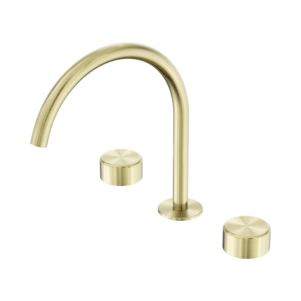 Nero Serenity Bath/Kitchen Set Arc Spout With Metal Handle Brushed Gold