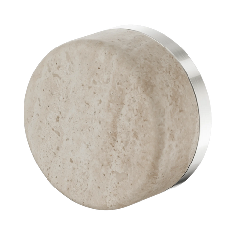 Nero Serenity Progressive Shower Mixer With Rome Travertine Handle - Brushed Nickel
