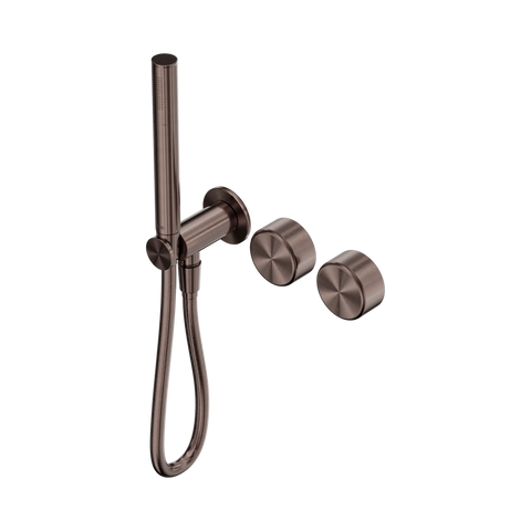 Nero Serenity Progressive Shower System With Metal Handle And Slim Shower Brushed Bronze