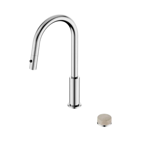 Nero Serenity Progressive Pull Out Kitchen Set With Rome Travertine Handle - Chrome