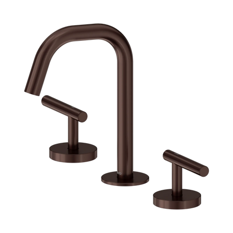 Nero Mecca Lever Basin Set Edge Spout Rome Bronze