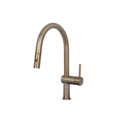 Mimi Cove Pull Out Kitchen Mixer Antique Brass