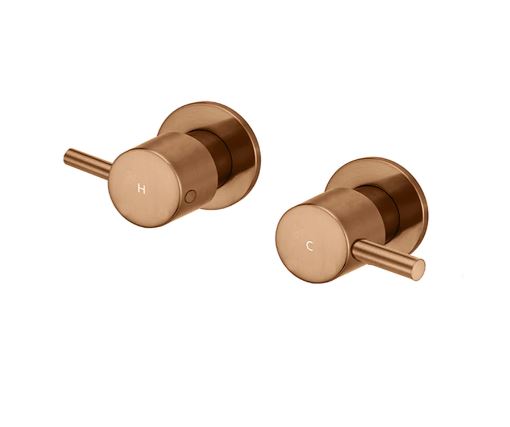 Meir Round Quarter Turn Wall Top Assemblies Lustre Bronze