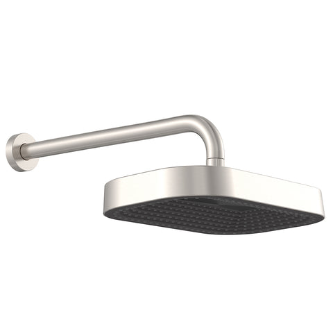 Fienza Kuro Shower Arm Set Soft Square Head Brushed Nickel