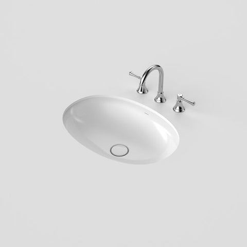 Caroma Riviere Under Counter Basin - No Tap Hole - White