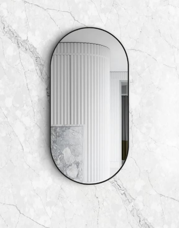NOOSA OVAL MATTE BLACK FRAMED