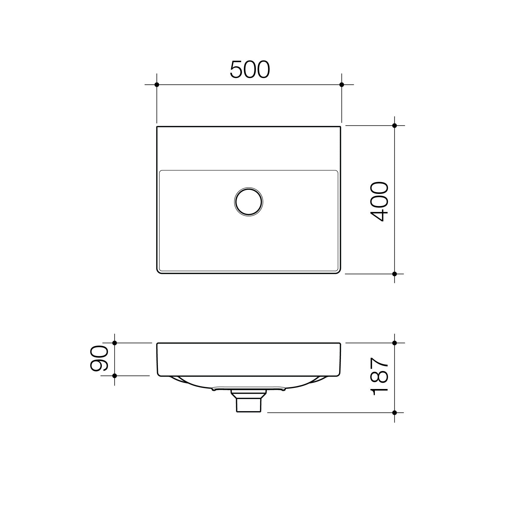 Caroma Urbane II Wall Basin 0TH