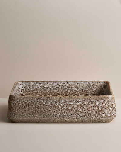 Kiln 515 Ceramic Above Counter Basin - White Ochre