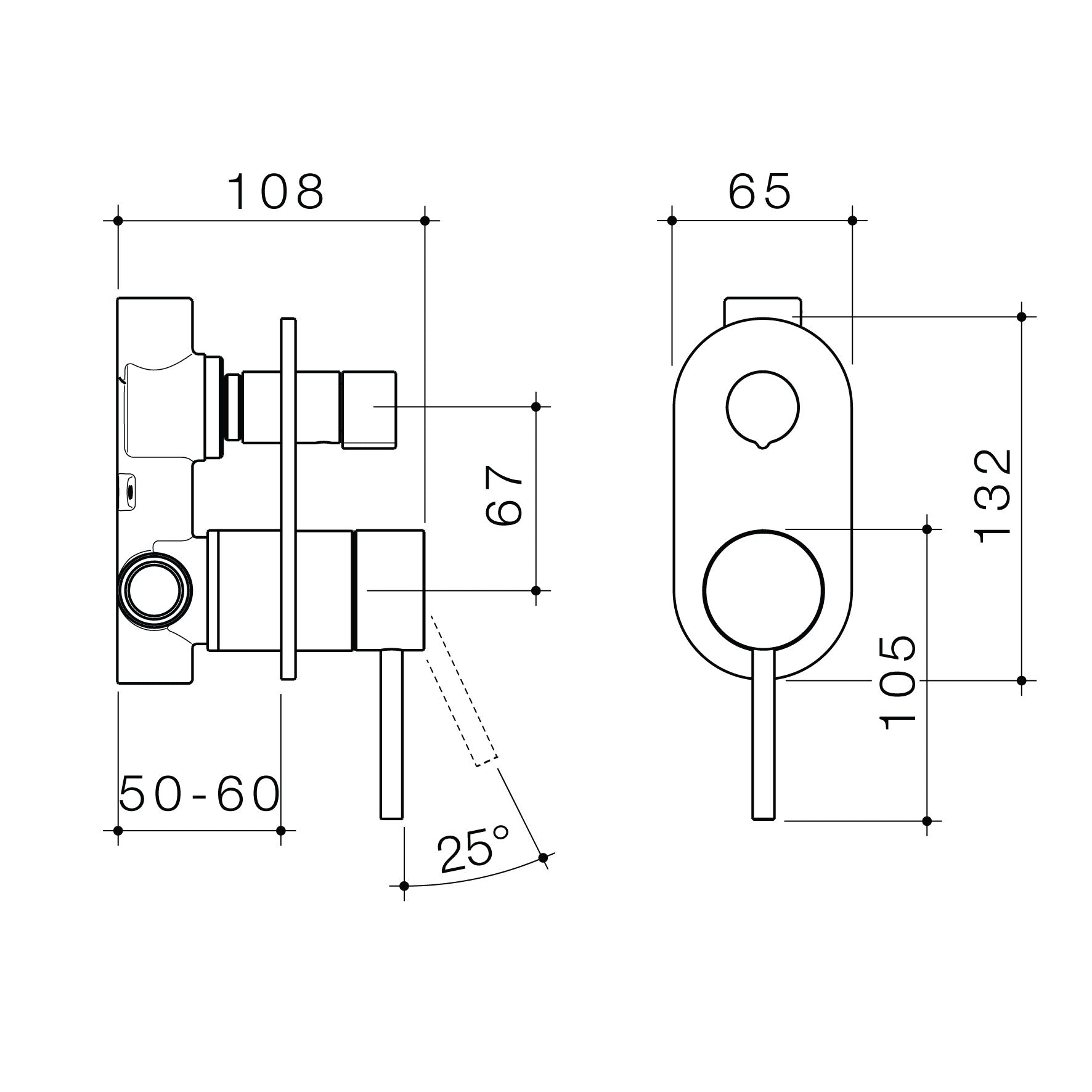 Caroma Liano II Bath/Shower Mixer with Diverter