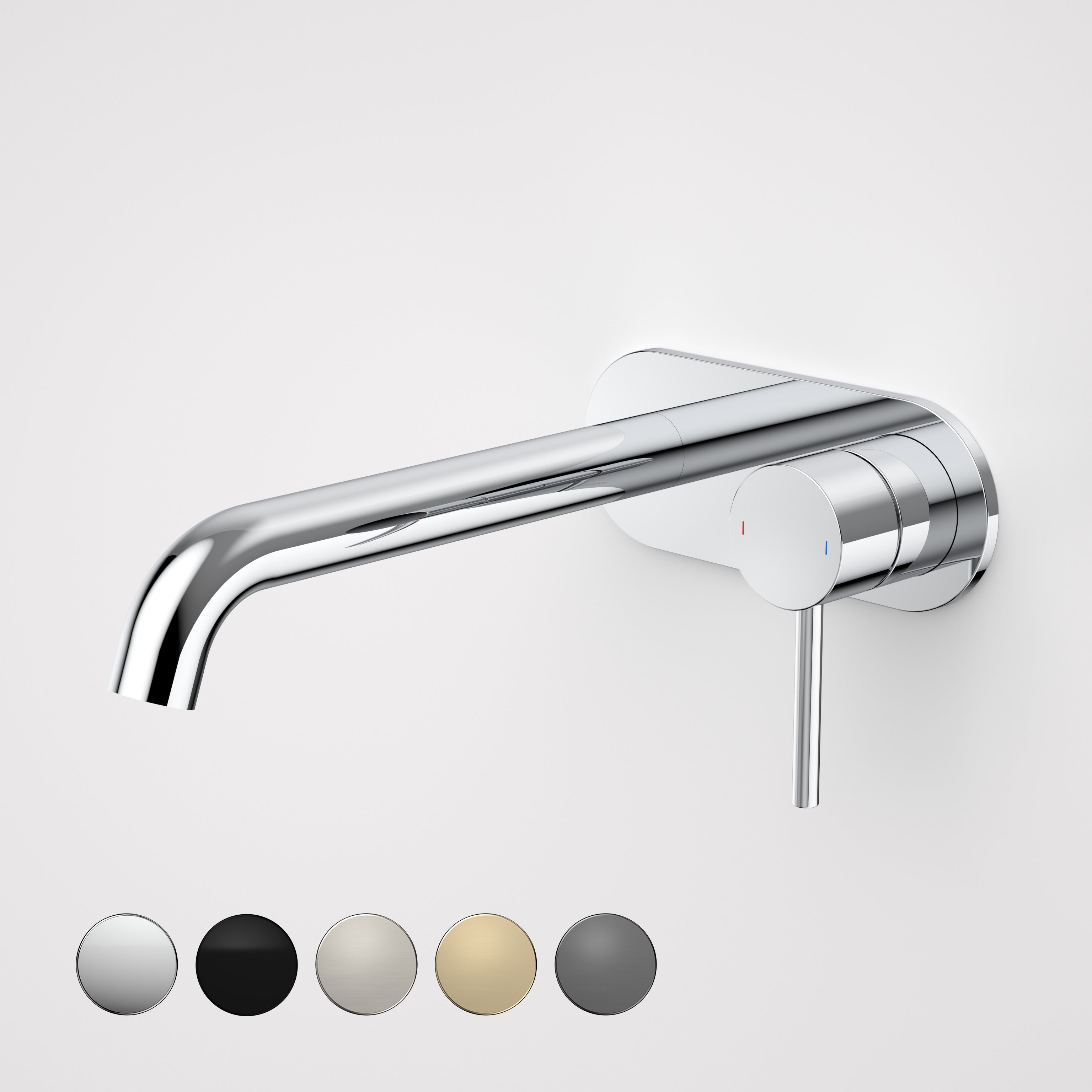 Caroma Liano II 210mm Wall Basin/Bath Mixer on Plate
