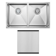 Fienza Hana 27/27 Double Bowl Anti Scratch Kitchen Sink