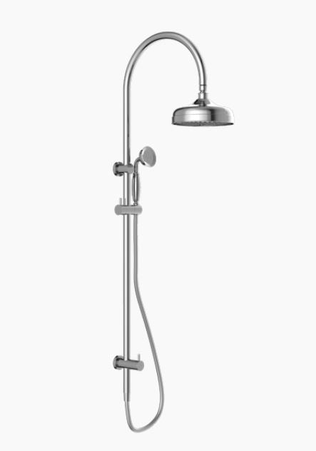 NERO YORK TWIN SHOWER WITH METAL HAND SHOWER