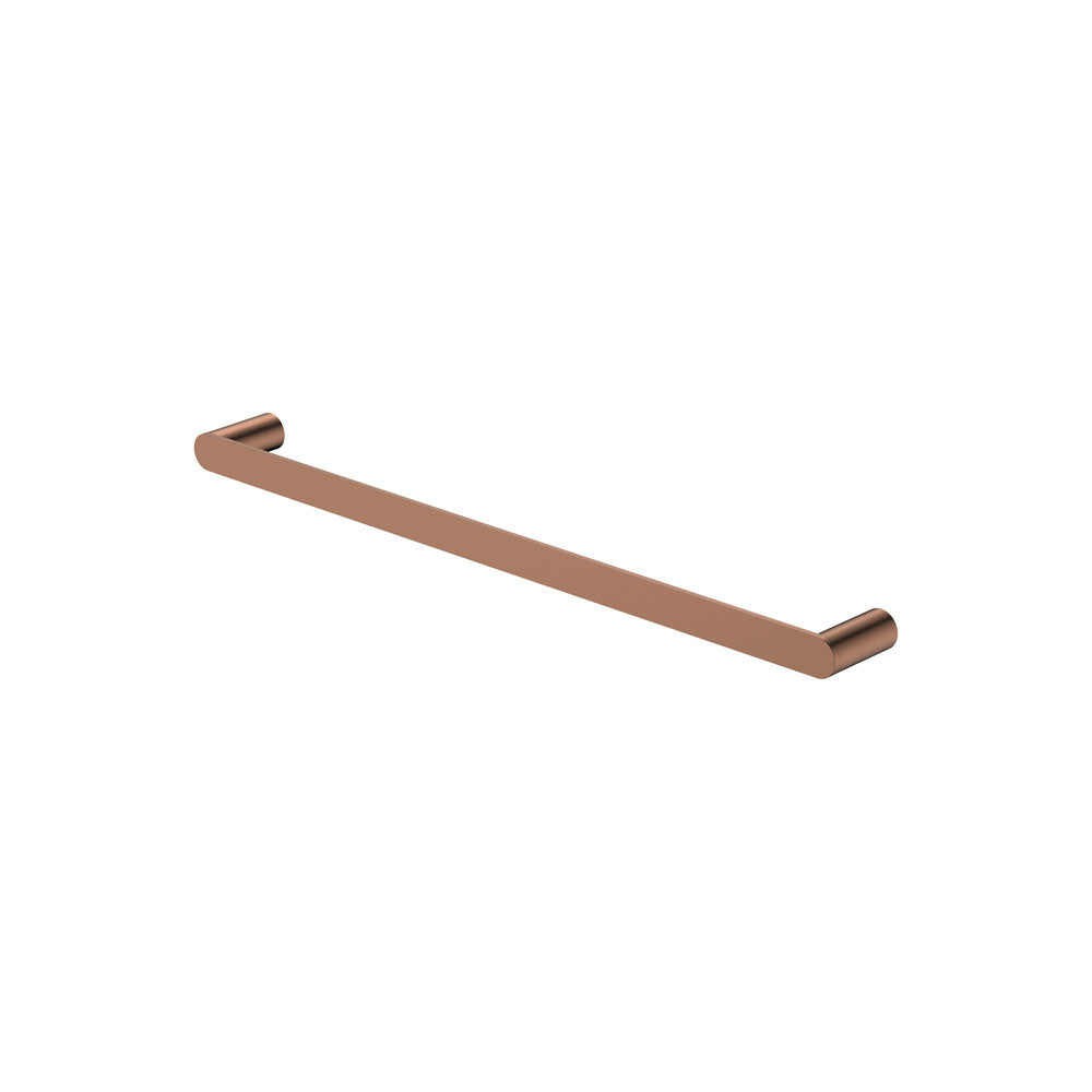 Fienza Empire Slim Single Towel Rail 600mm Brushed Copper