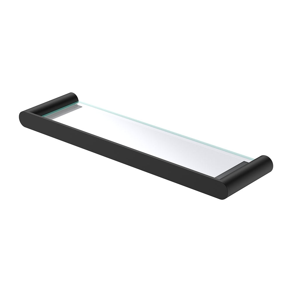 Fienza Empire Slim Glass Shower Shelf Matte Black