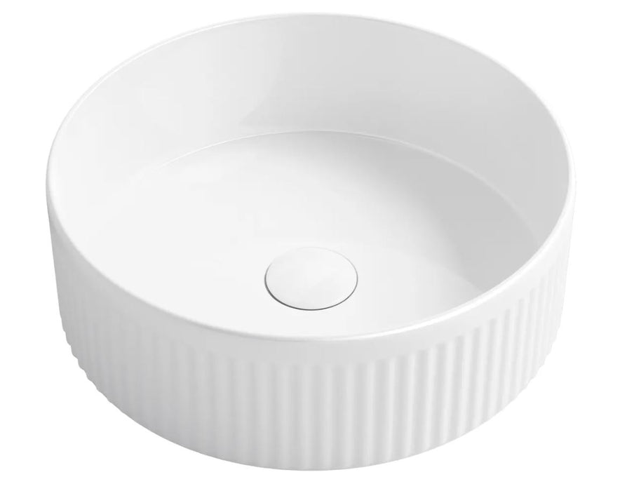 Marlo Round French Fluted Basin Matte White
