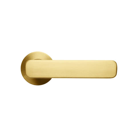 Momo Aspen Lever Handle Set Brushed Satin Brass