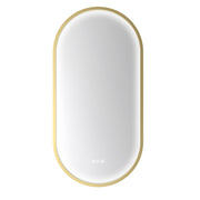 Euro Mirror Käpsel Brass Frame LED Mirror