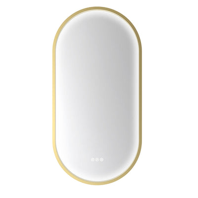 Euro Mirror Käpsel Brass Frame LED Mirror