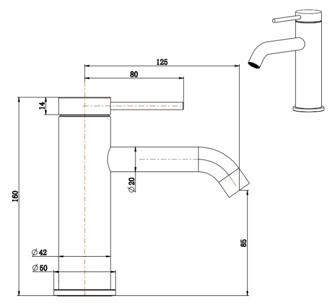Bella Vista Mica Basin Mixer French Gold