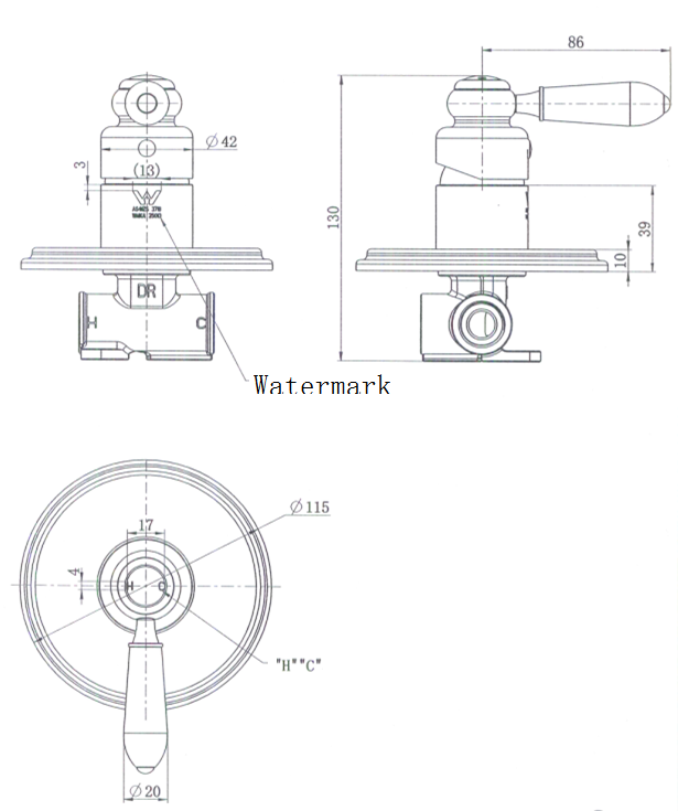 Modern National Bordeaux Shower Mixer