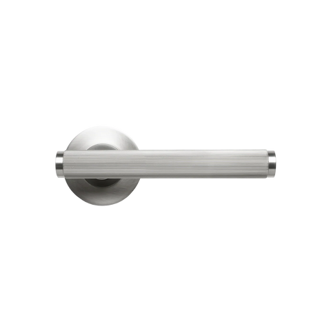 Momo Bellevue Lined Lever Handle Set Dull Brushed Nickel