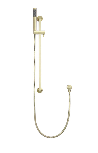 Meir Round Shower on Rail Column - Tiger Bronze